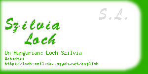 szilvia loch business card
